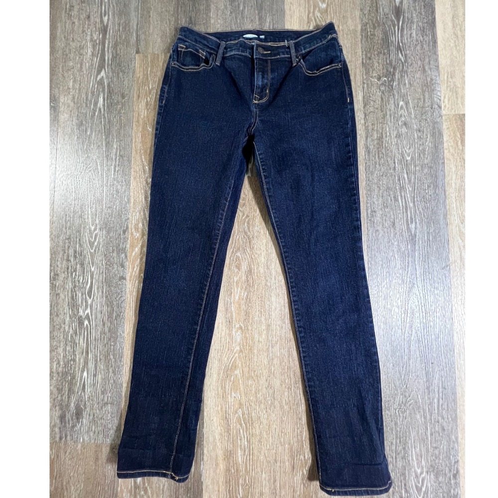 Old Navy Straight Jeans Womens 6 Dark Wash Curvy Straight Denim Pants